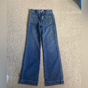 Faherty Deep Blue Wide Leg Jeans